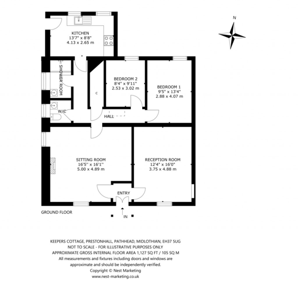 Floorplans For Keepers Cottage, Prestonhall, Pathhead, Midlothian