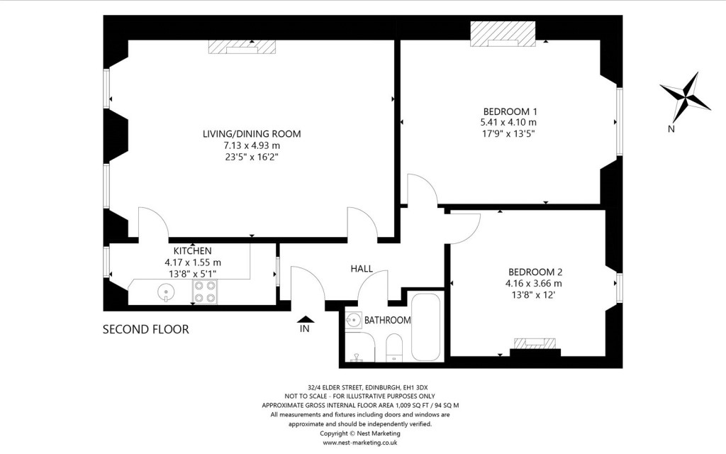 Floorplans For 32/4, Elder Street, Edinburgh, Midlothian