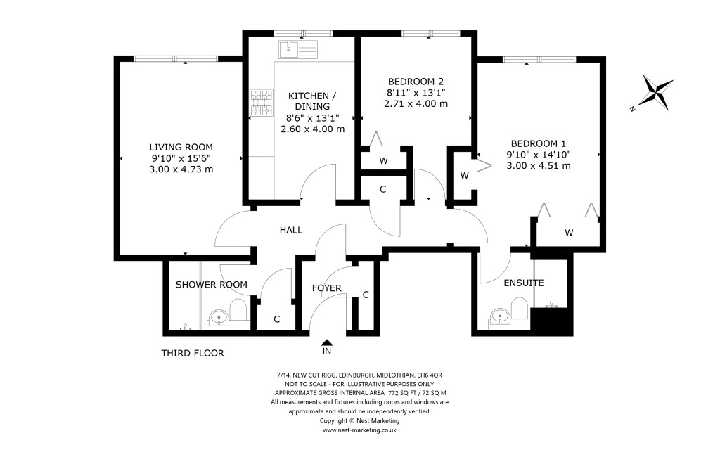 Floorplans For 7/14, New Cut Rigg, Edinburgh, Midlothian