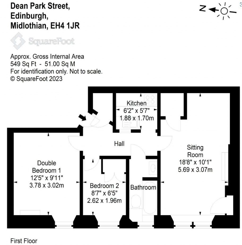 Floorplans For 1f2 (6), Dean Park Street, Stockbridge