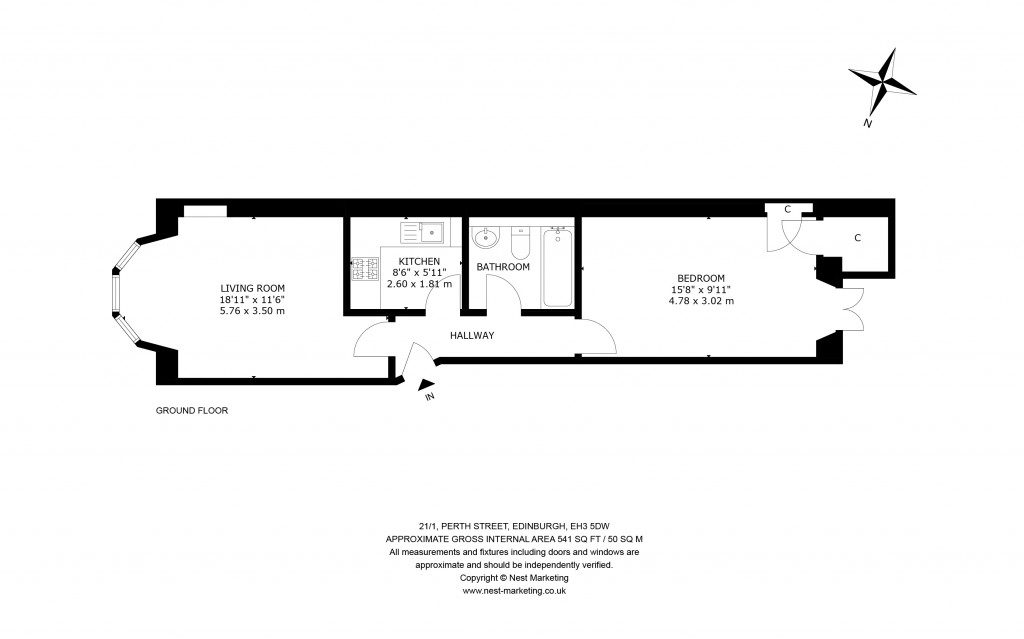 Floorplans For 21/1, Perth Street, Edinburgh, Midlothian