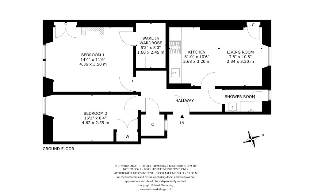 Floorplans For Pf2, Roseneath Terrace, Edinburgh, Midlothian