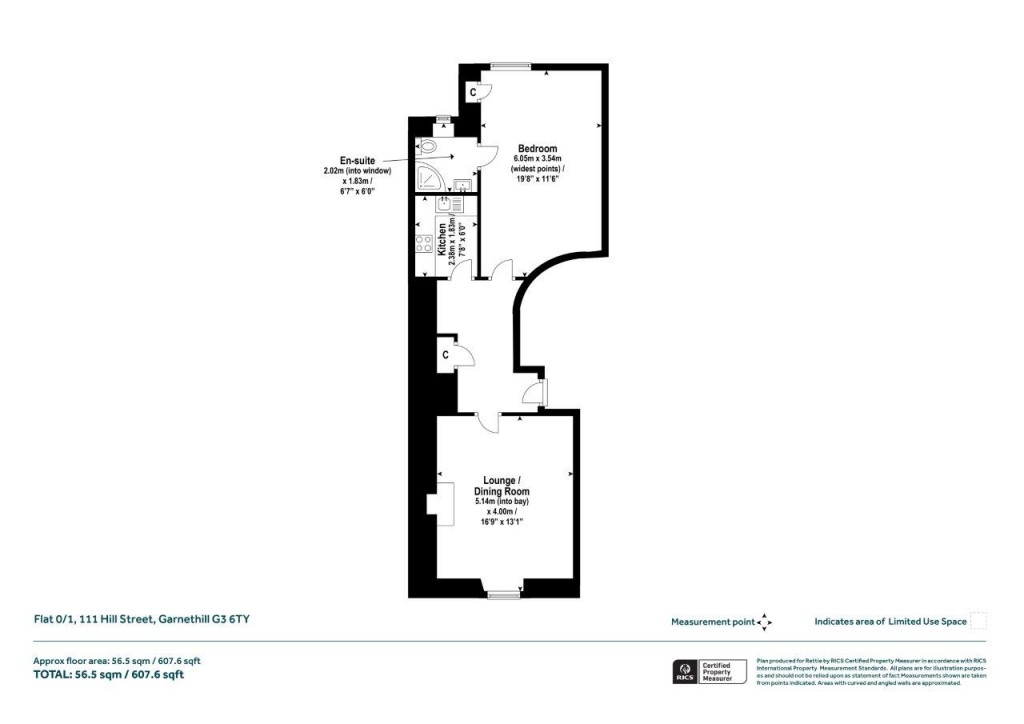 Floorplans For Flat 0/1, Hill Street, Garnethill, Glasgow City