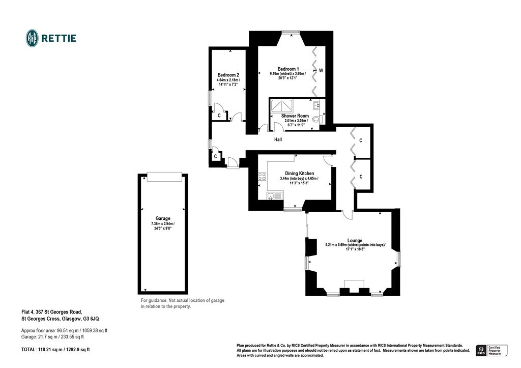 Floorplans For Flat 4, St Georges Road, St Georges Cross, Glasgow