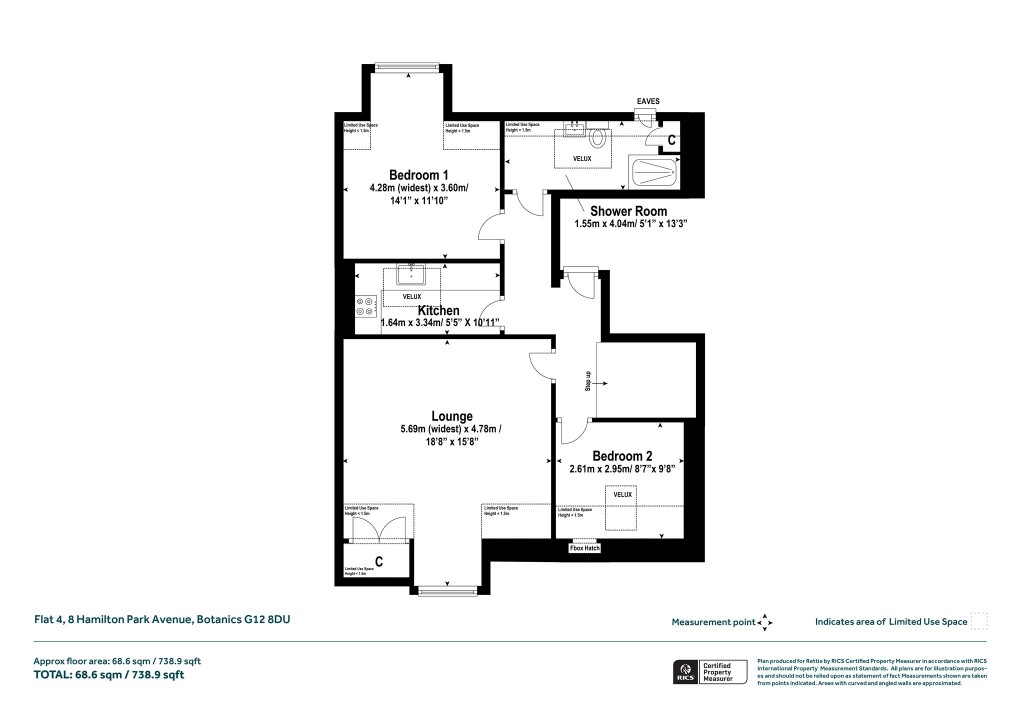 Floorplans For Flat 4, Hamilton Park Avenue, Botanics, Glasgow