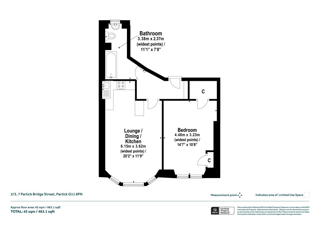 Floorplans For 2/3, Partick Bridge Street, Partick, Glasgow