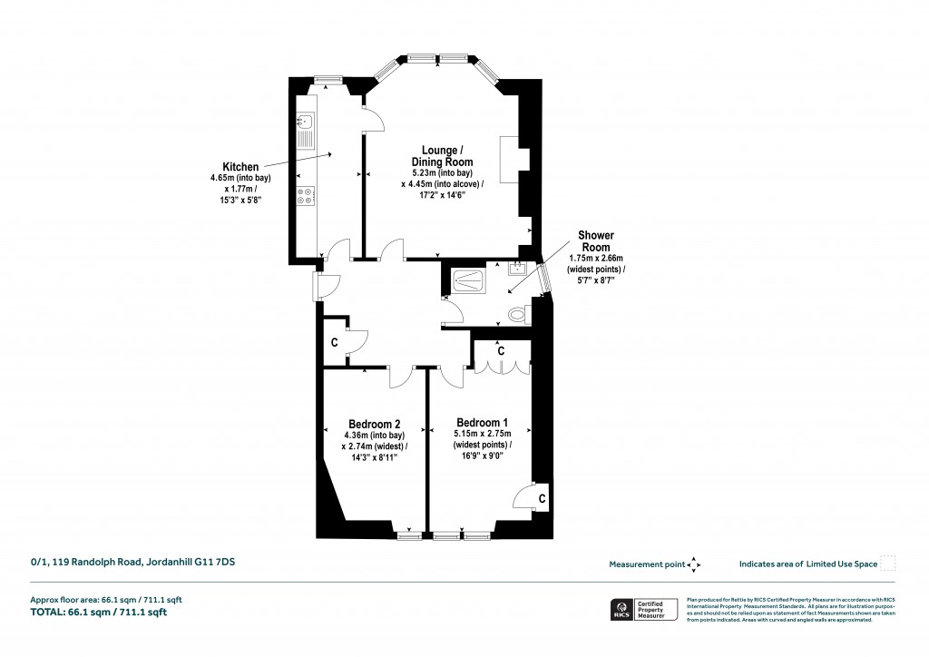 Floorplans For 0/1, Randolph Road, Jordanhill, Glasgow