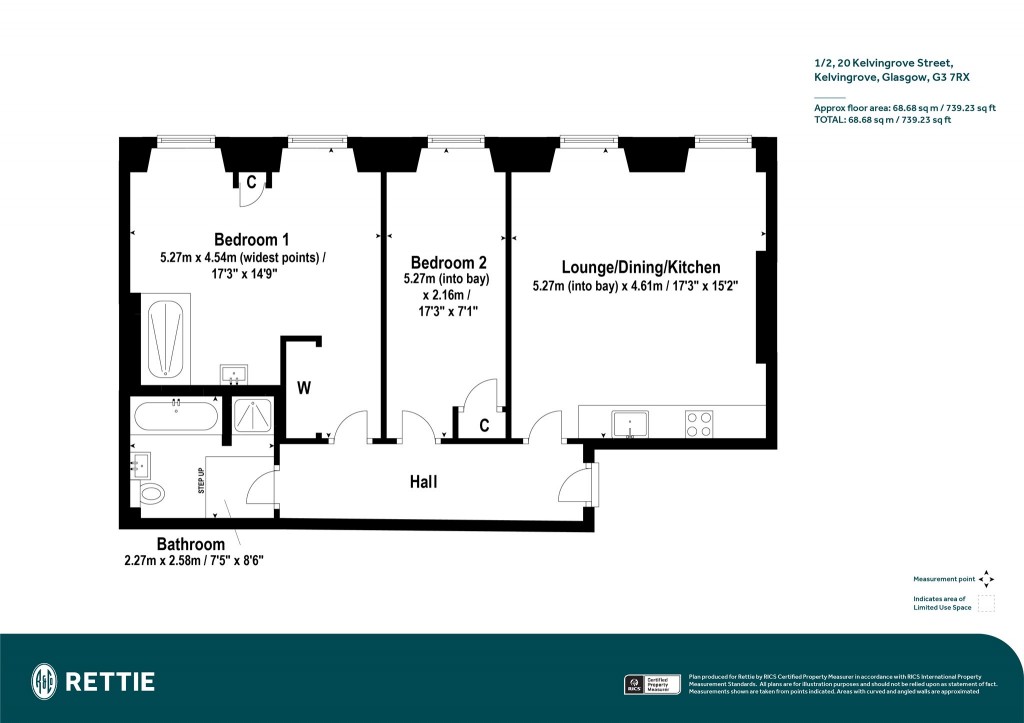Floorplans For 1/2, Kelvingrove Street, Kelvingrove, Glasgow