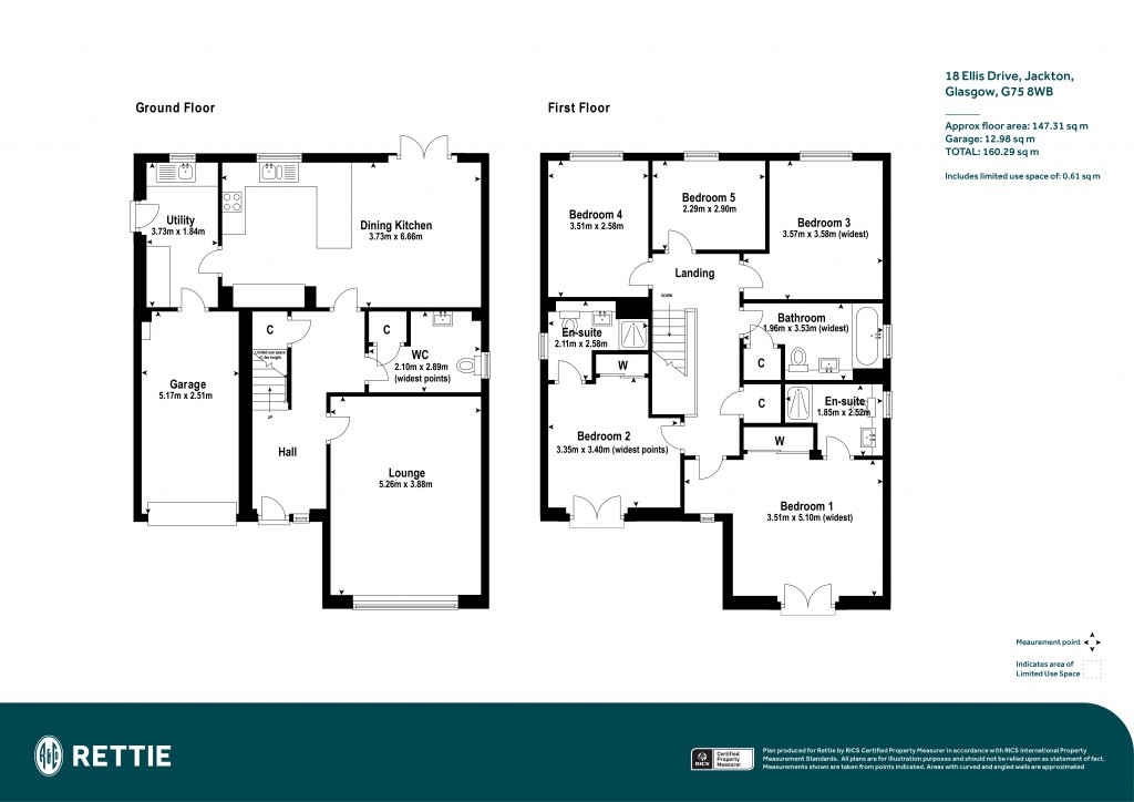 Floorplans For Ellis Drive, Jackton, Glasgow, South Lanarkshire