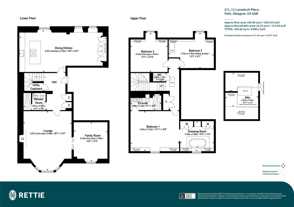 Floorplans For 2/1, Lynedoch Place, Park, Glasgow