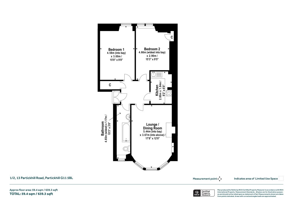 Floorplans For 1/2, Partickhill Road, Partickhill, Glasgow