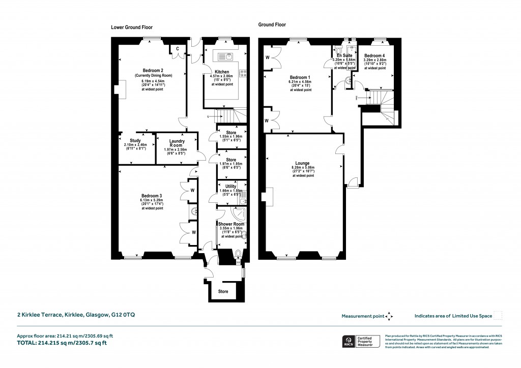 Floorplans For Kirklee Terrace, Kirklee, Glasgow