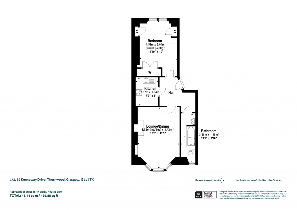Floorplans For 1/2, Kennoway Drive, Thornwood, Glasgow