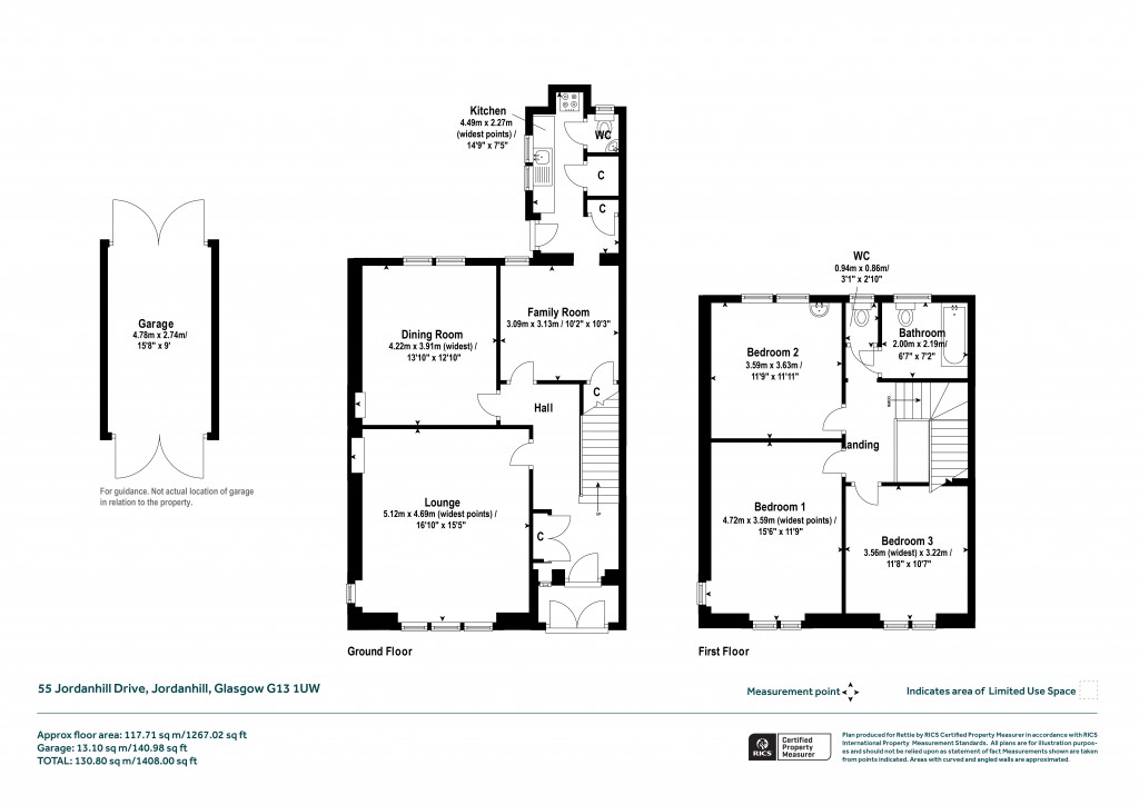 Floorplans For Jordanhill Drive, Jordanhill, Glasgow