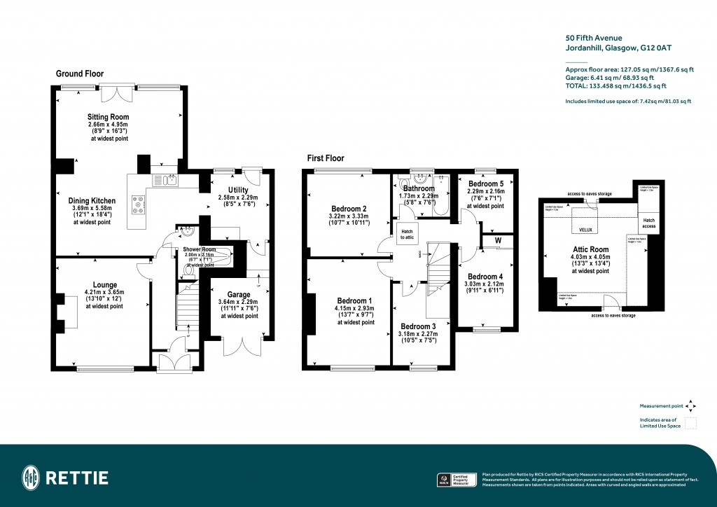 Floorplans For Fifth Avenue, Jordanhill, Glasgow
