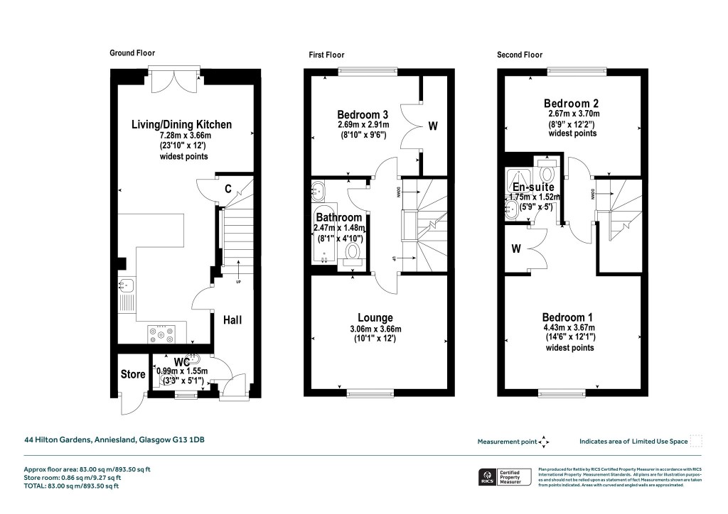 Floorplans For Hilton Gardens, Anniesland, Glasgow