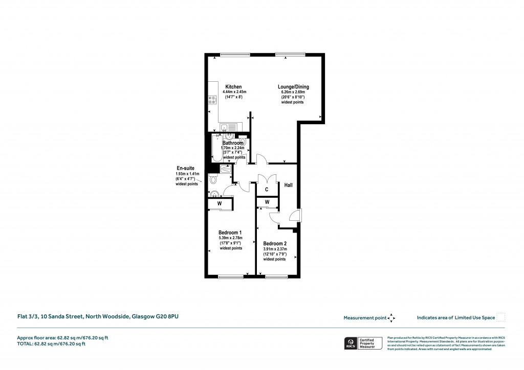 Floorplans For 3/3, Sanda Street, North Kevinside, Glasgow