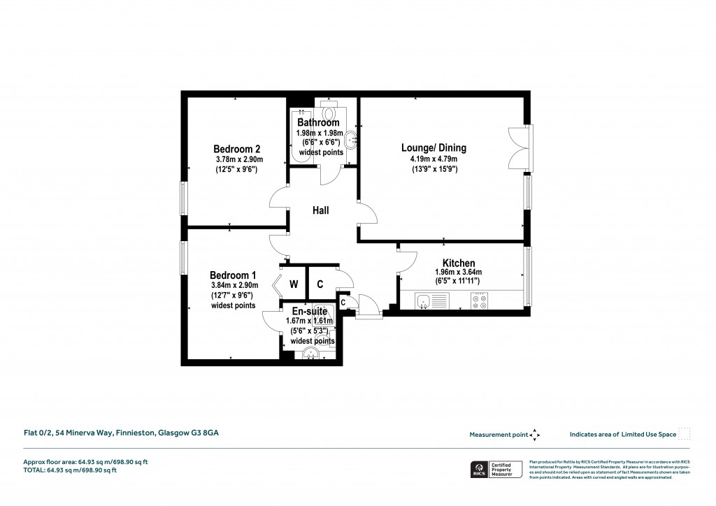 Floorplans For 0/2, Minerva Way, Finnieston, Glasgow