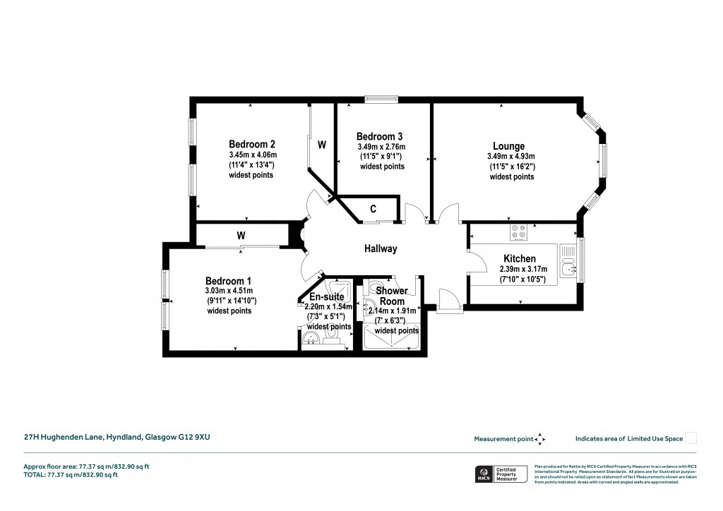 Floorplans For Hughenden Lane, Hyndland, Glasgow