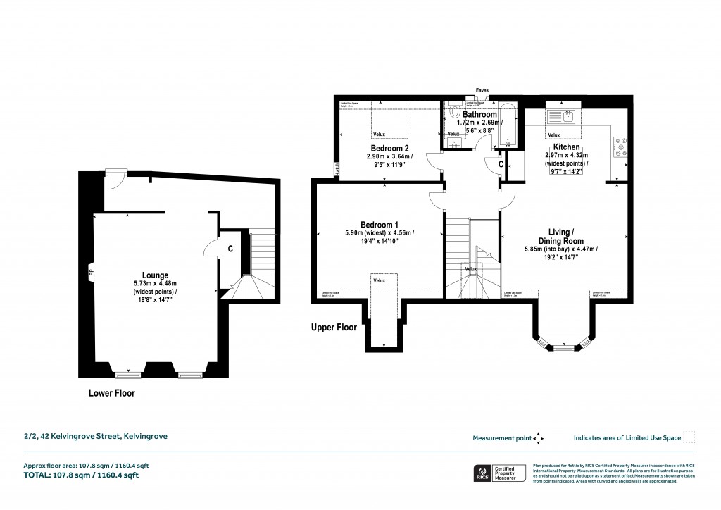 Floorplans For 2/2, Kelvingrove Street, Kelvingrove, Glasgow