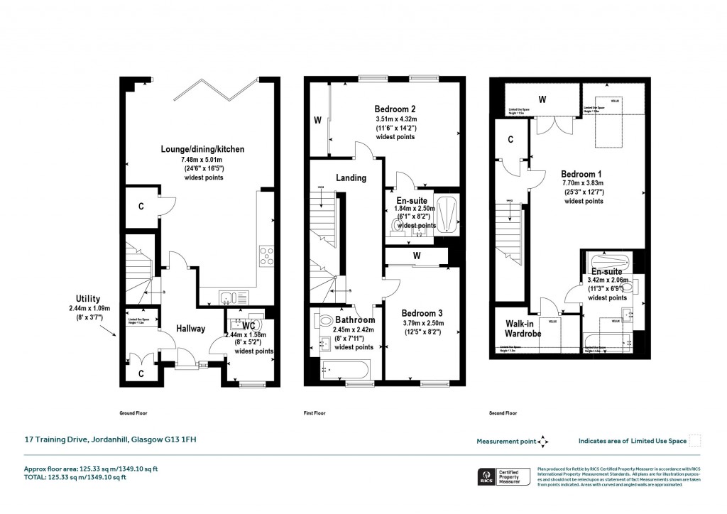 Floorplans For Training Drive, Jordanhill, Glasgow