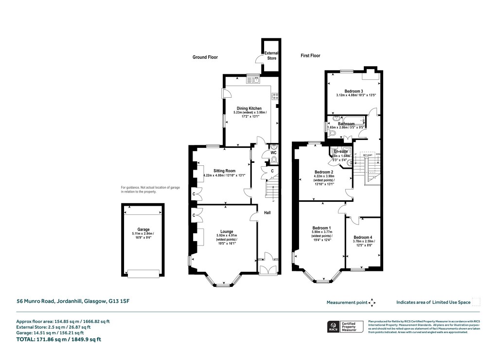 Floorplans For Munro Road, Jordanhill, Glasgow