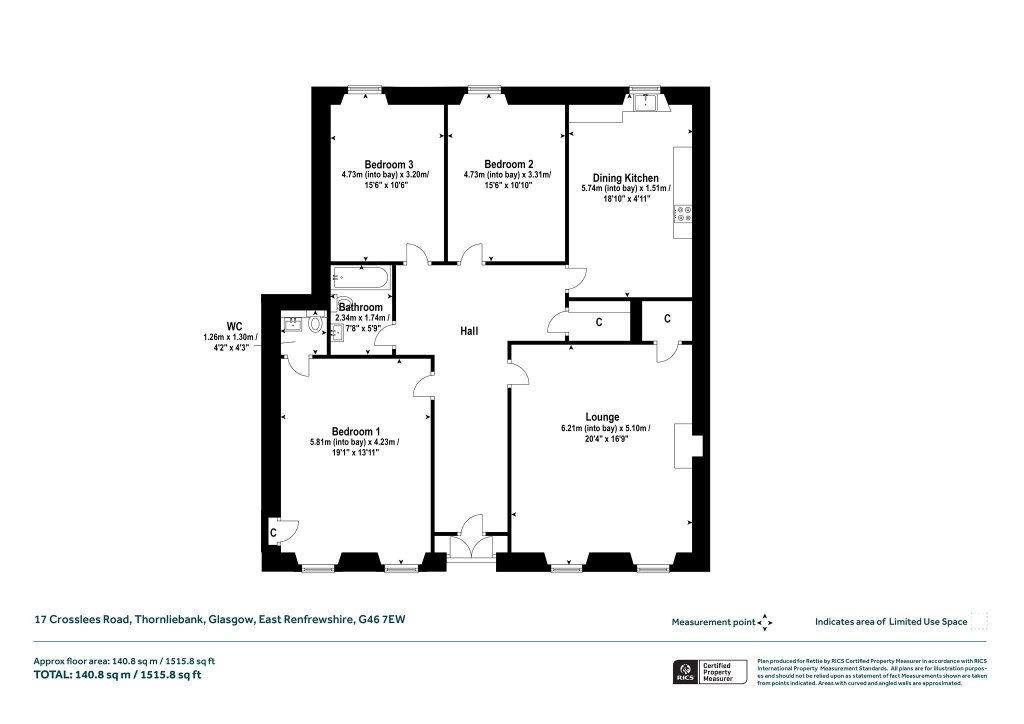 Floorplans For West Princes Street, Woodlands, Glasgow