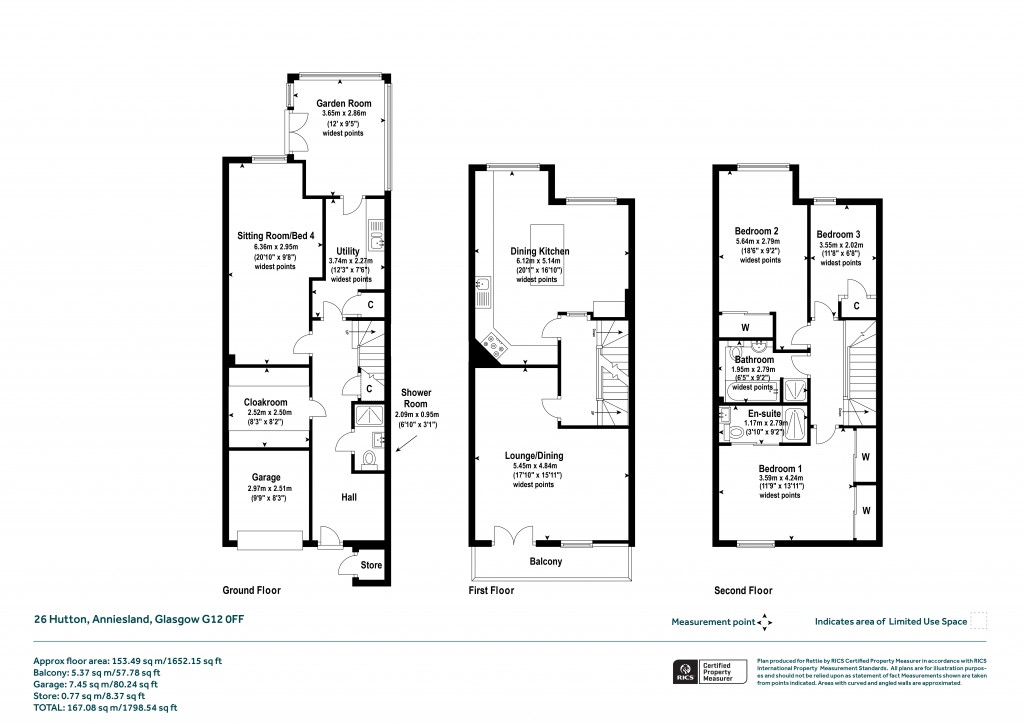 Floorplans For Hutton, Anniesland, Glasgow
