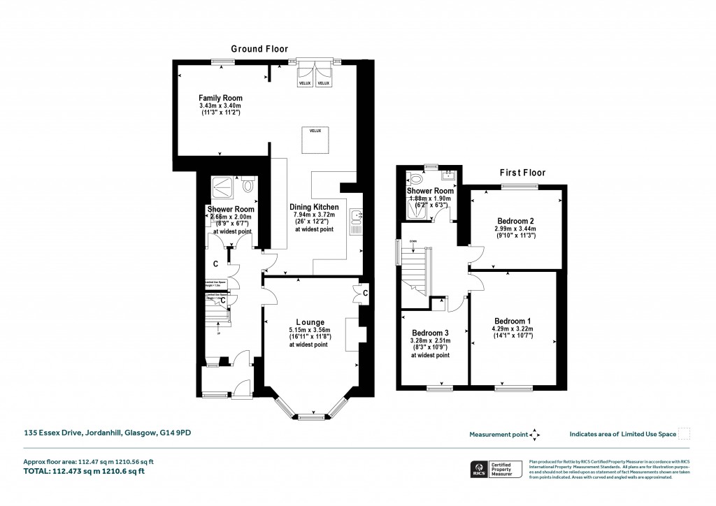 Floorplans For Essex Drive, Jordanhill, Glasgow