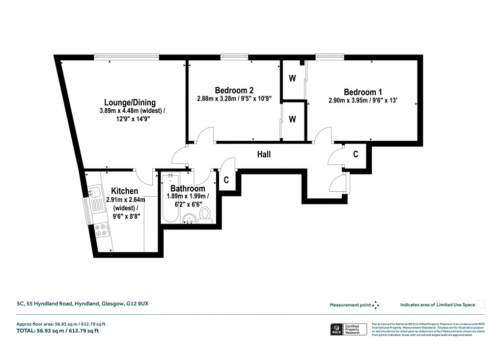 Floorplans For 5C, Hyndland Road, Hyndland, Glasgow