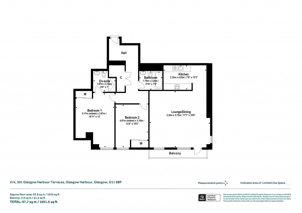 Floorplans For 2/4, Glasgow Harbour Terraces, Glasgow Harbour, Glasgow