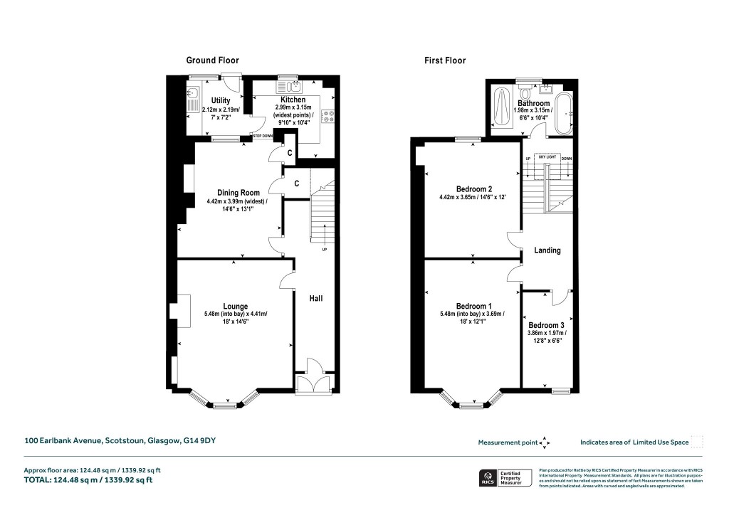Floorplans For Earlbank Avenue, Scotstoun, Glasgow