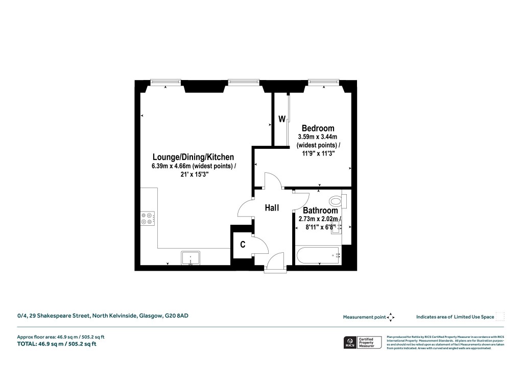 Floorplans For 0/4, Shakespeare Street, North Kelvinside, Glasgow