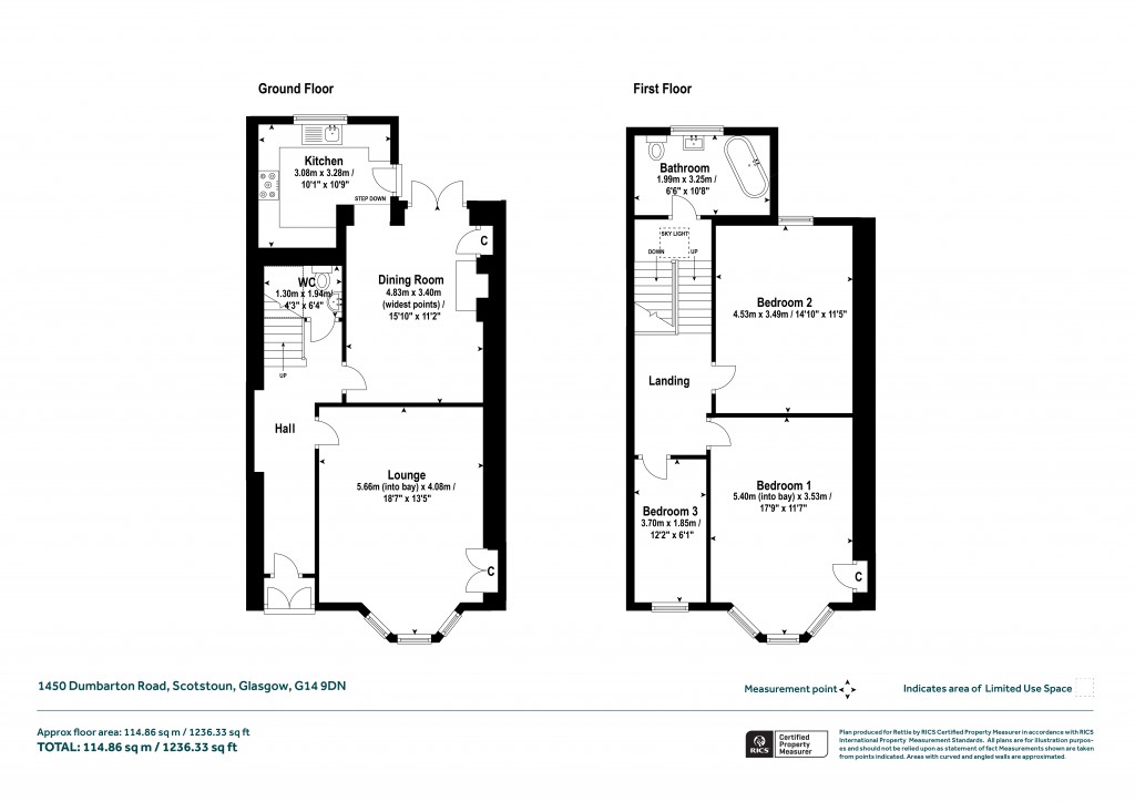 Floorplans For Dumbarton Road, Scotstoun, Glasgow