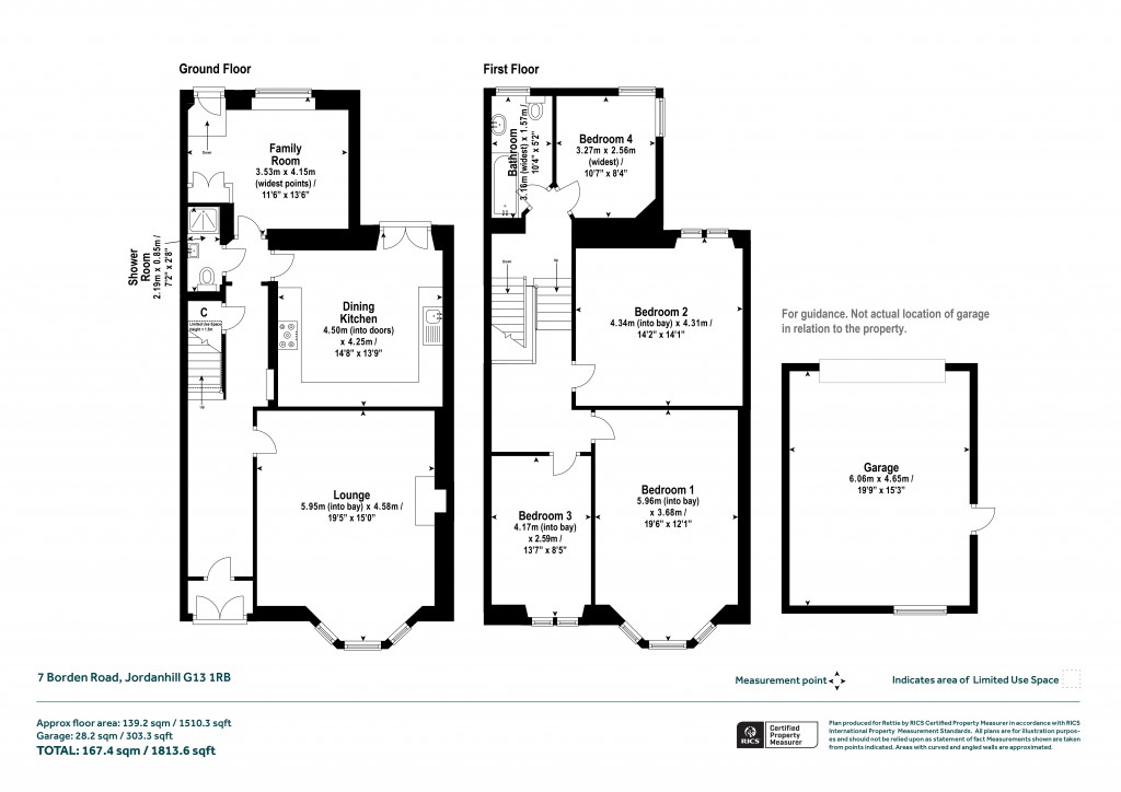 Floorplans For Borden Road, Jordanhill, Glasgow