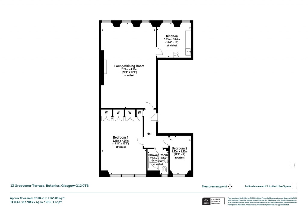 Floorplans For Grosvenor Terrace, Dowanhill, Glasgow