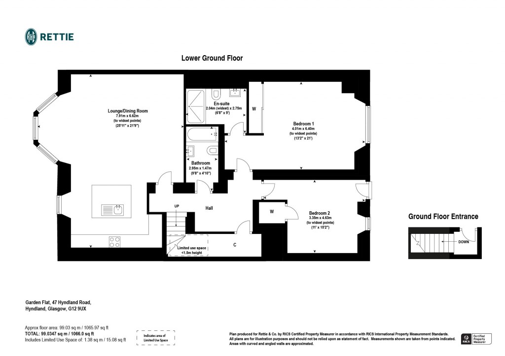 Floorplans For Garden Flat, Hyndland Road, Hyndland, Glasgow