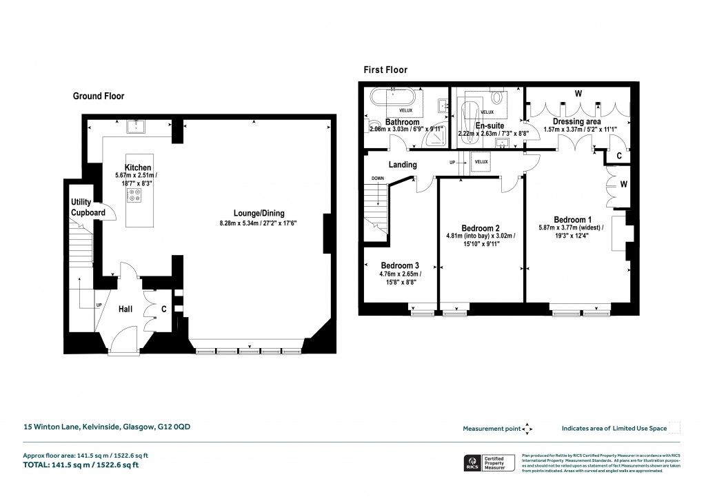 Floorplans For Winton Lane, Kelvinside, Glasgow