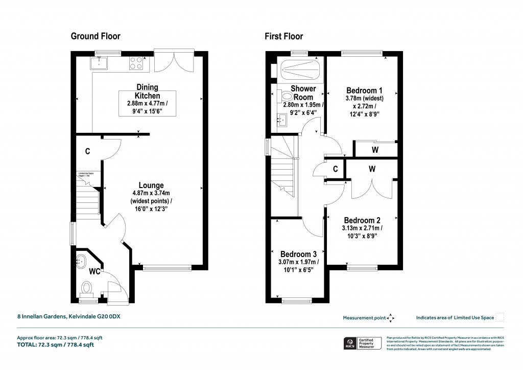 Floorplans For Innellan Gardens, Kelvindale, Glasgow