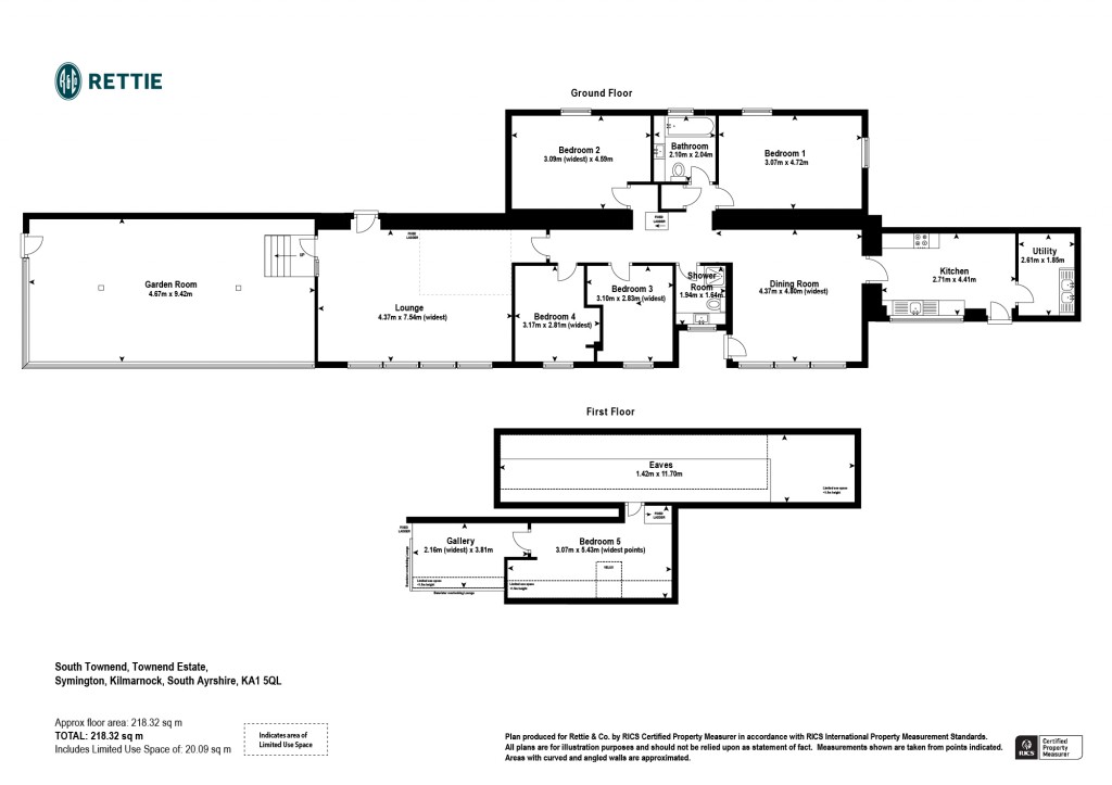 Floorplans For South Townend, Townend Estate, Symington, Kilmarnock, South Ayrshire
