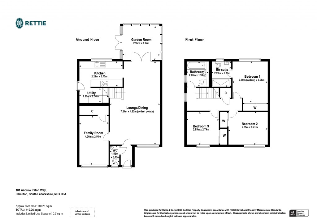 Floorplans For Andrew Paton Way, Hamilton, South Lanarkshire