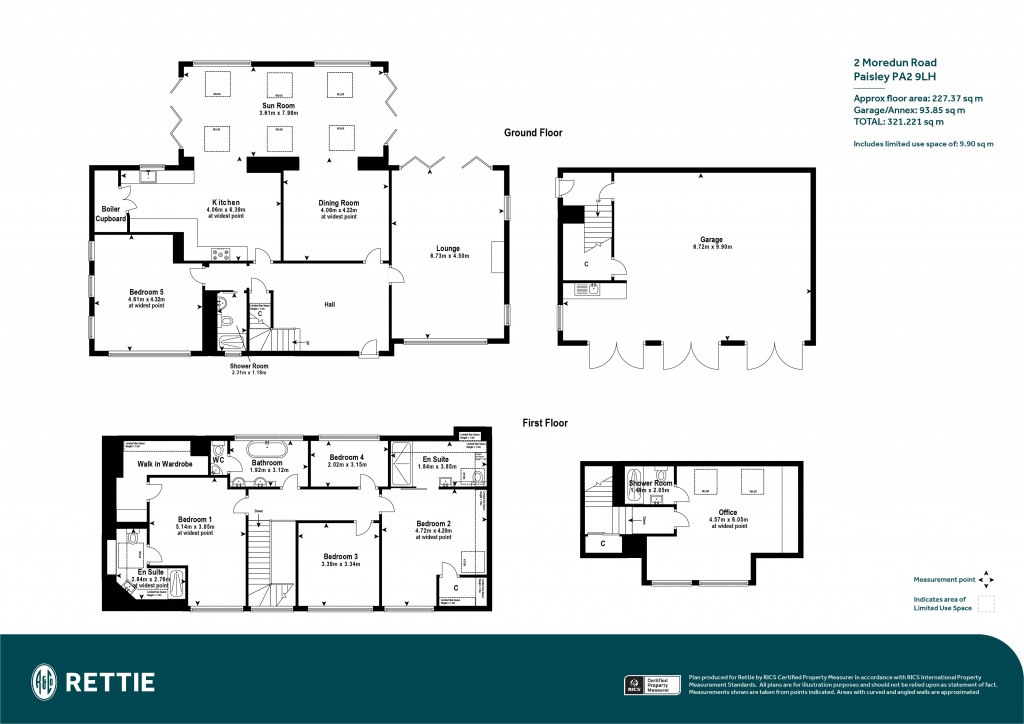 Floorplans For Moredun Road, Paisley, Renfrewshire