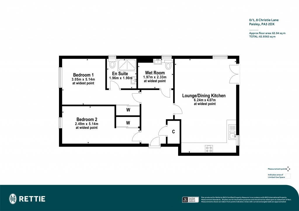 Floorplans For 0/1, Christie Lane, Paisley, Renfrewshire