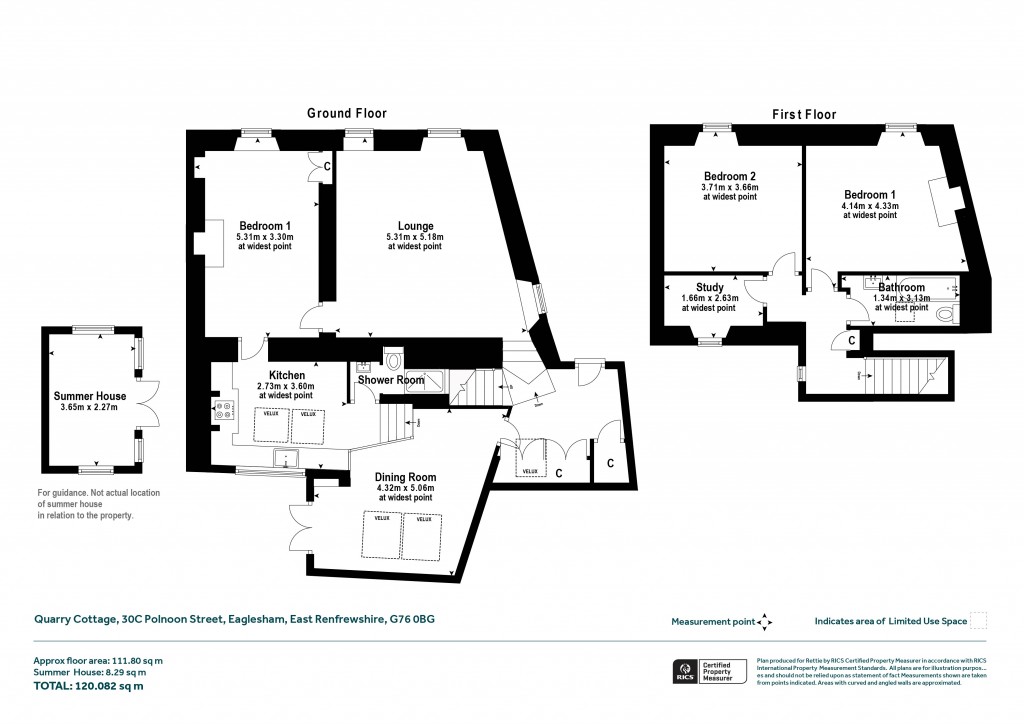 Floorplans For Quarry Cottage, Polnoon Street, Eaglesham, East Renfrewshire