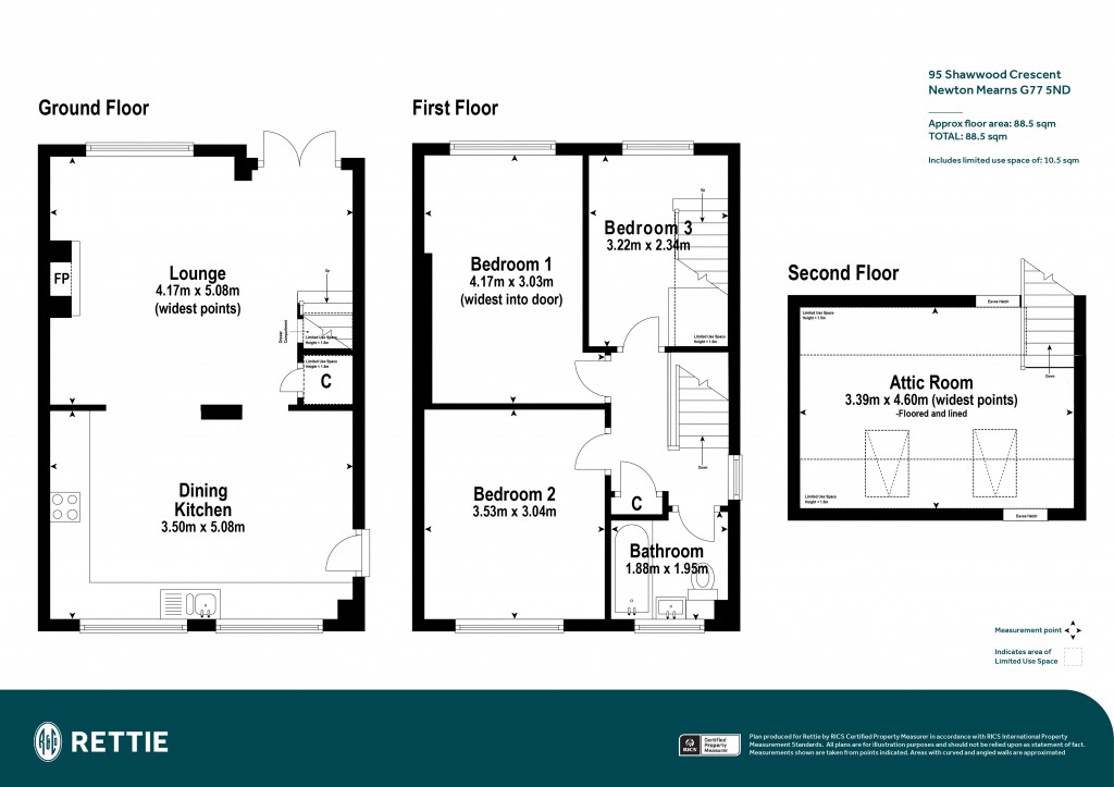 Floorplans For Shawwood Crescent, Newton Mearns, Glasgow, East Renfrewshire