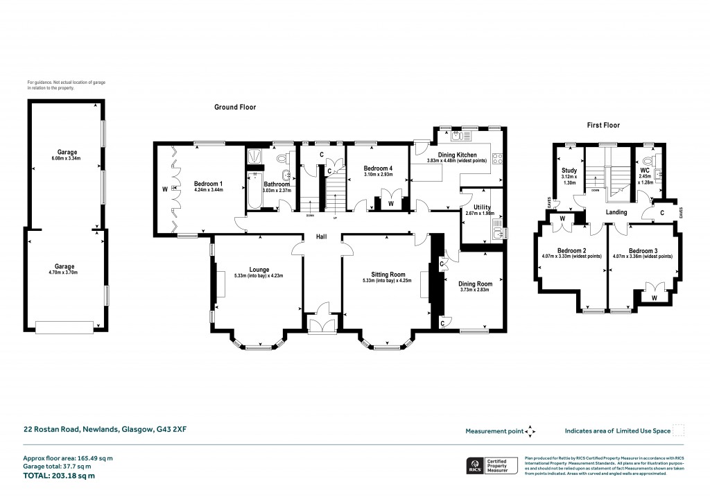 Floorplans For Rostan Road, Newlands, Glasgow