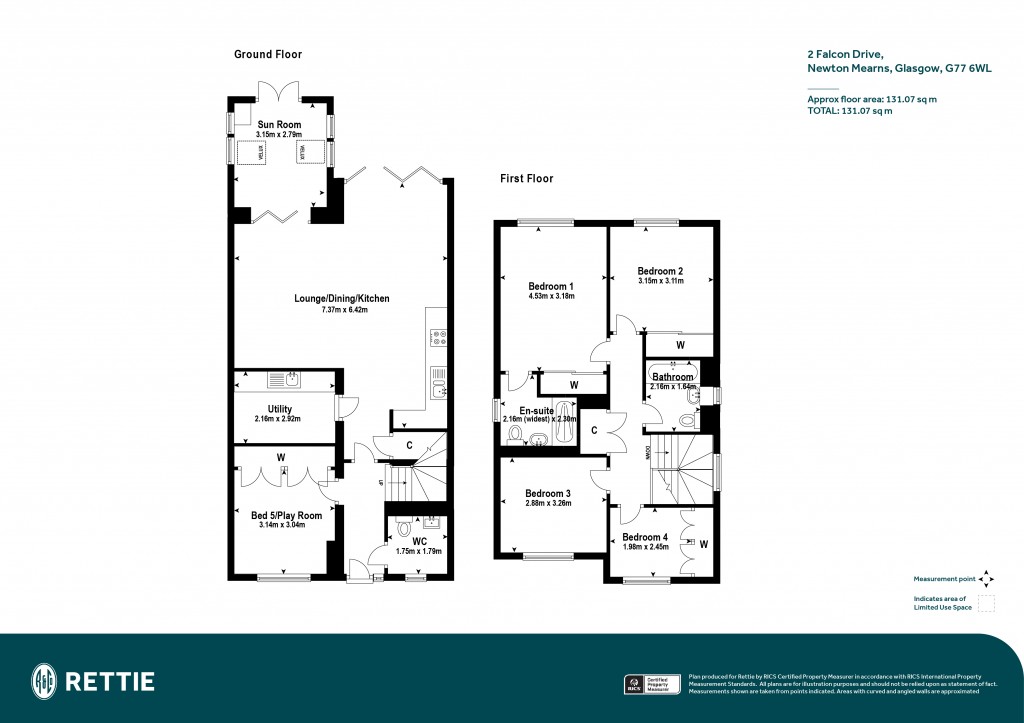 Floorplans For Falcon Drive, Newton Mearns, Glasgow