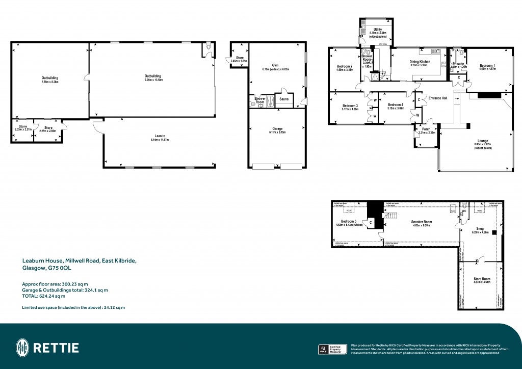 Floorplans For Leaburn House, Millwell Road, East Kilbride, South Lanarkshire