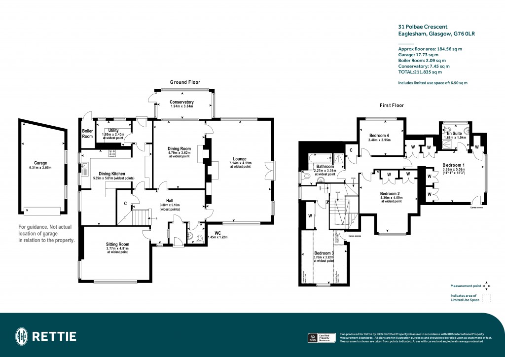Floorplans For Polbae Crescent, Eaglesham, Glasgow, East Renfrewshire