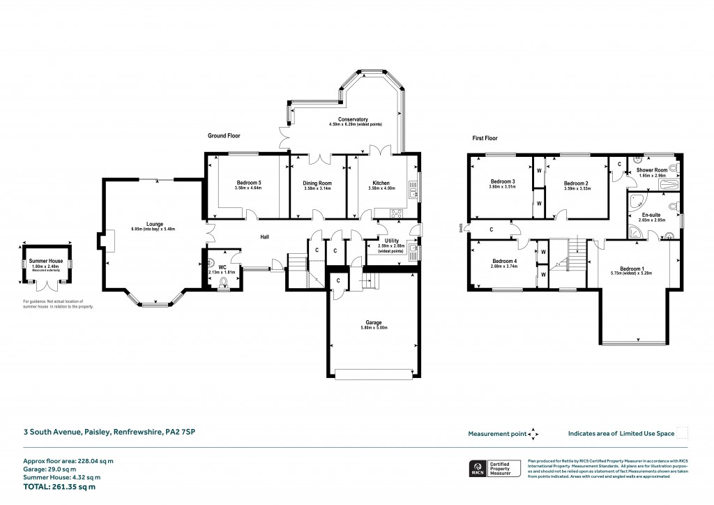 Floorplans For South Avenue, Paisley, Renfrewshire